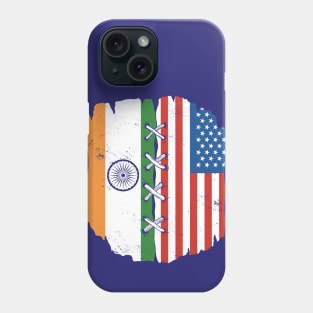 Proud Indian American Heritage // India and USA Flags Phone Case