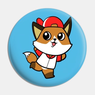 Baseball Fox Pin