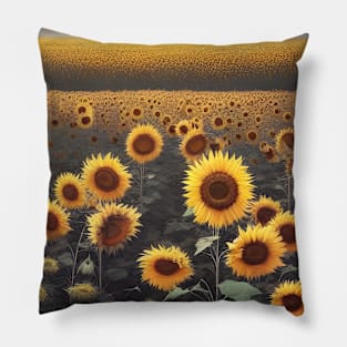 Field of Sunflowers Pillow