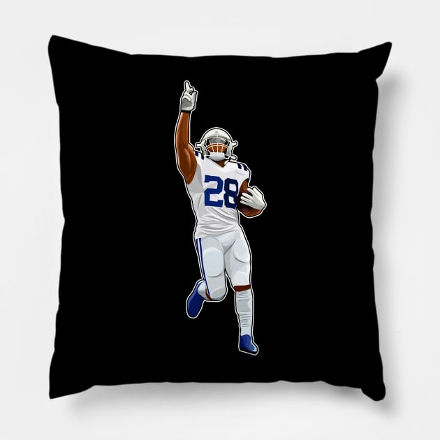 Jonathan Taylor Scooring Touchdown Pillow by 40yards