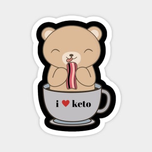 Keto Bear, Coffee, & Bacon Magnet