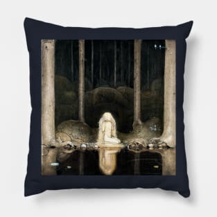 Leap the Elk and Little Princess Cottongrass - John Bauer Pillow