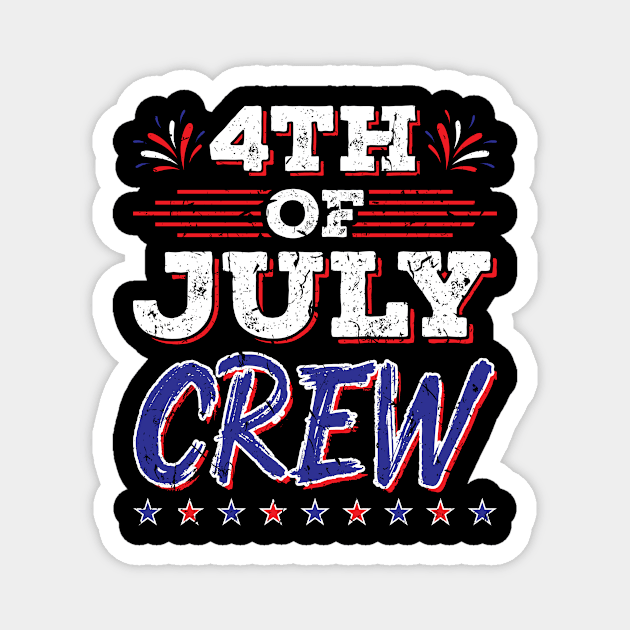 4th Of July Crew Magnet by Humbas Fun Shirts