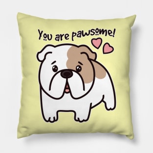 you are pawsome -Valentine's Day - French Bulldog-Lover-Gift - Cute-Dog-Puns Pillow