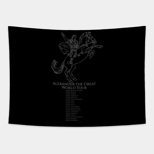 Alexander The Great World Tour Tapestry by Styr Designs