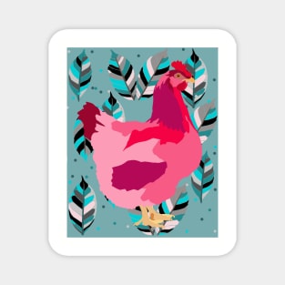 Backyard Chicken - Pink Magnet