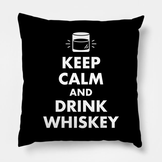 Keep Calm and Drink Whiskey Pillow by designminds1