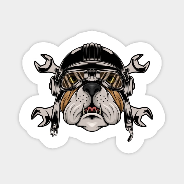 Bulldog Rider Magnet by JagatKreasi