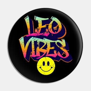 Leo Vibes Graffiti Zodiac Birthday Pin