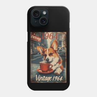 Vintage 1964 60 Year Old Funny Corgi NYC Lover 60th Birthday Phone Case