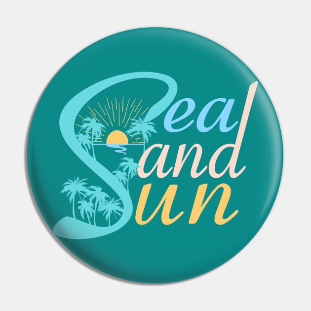 Sea Sand Sun Pin by mkbl