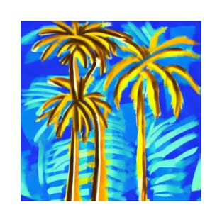 Golden Palm Trees Summertee T-Shirt