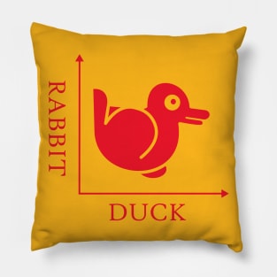 Duck Rabbit Illusion Pillow