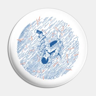 Obscured by Clouds (blue) Pin