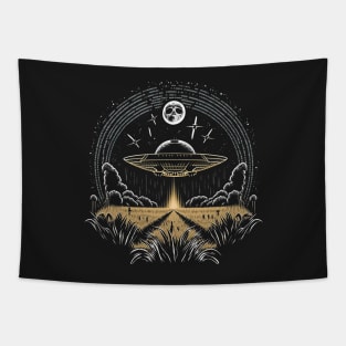 UFO and Moon Tapestry