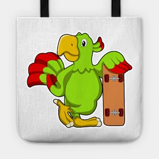 Parrot as Skater as Skateboard Tote