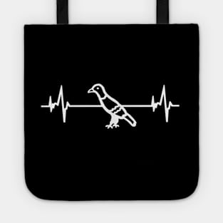 Pigeons heartbeat EKG design breeder bird fan Tote