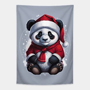 Santa Claus Baby Panda | Christmas Tapestry