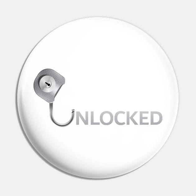 Unlocked White Pin by powerwords