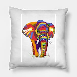 Rainbow Elephant Pillow