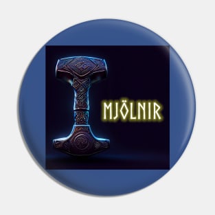 Mighty Mjolnir Thor Hammer Norse Pin