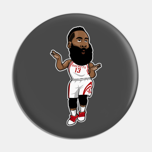 James Harden Cartoon Style James Harden Pin Teepublic Au