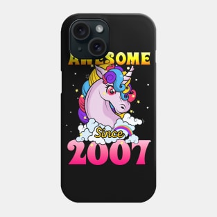 Funny Awesome Unicorn Since 2007 Cute Gift Phone Case