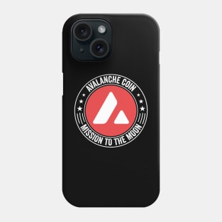 Vintage Avalanche AVAX Coin To The Moon Crypto Token Cryptocurrency Wallet Birthday Gift For Men Women Kids Phone Case