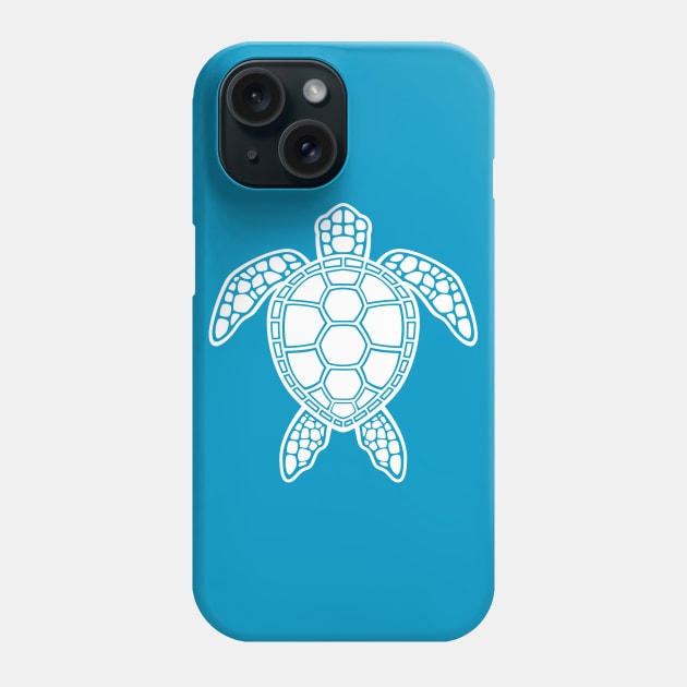 Green Sea Turtle Design - White Phone Case by fizzgig