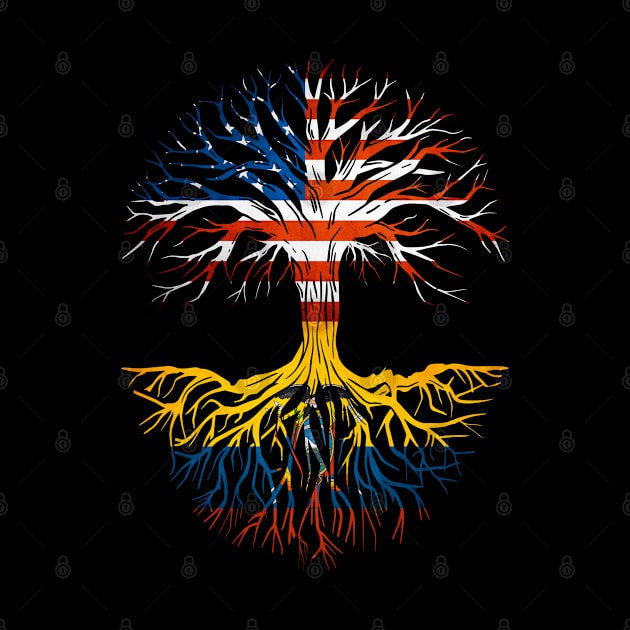 American Grown Ecuadorian Roots Tree Ecuador Flag Usa Flag by Henry jonh