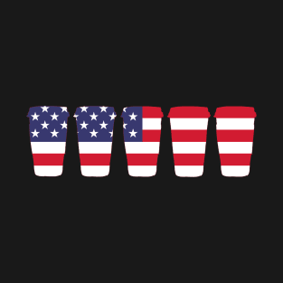 American Flag Cups T-Shirt