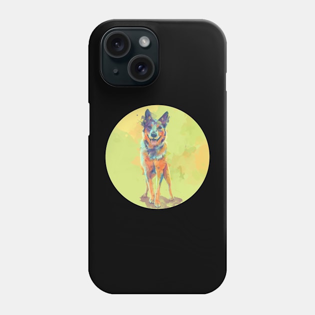 Blue Heeler Dog Phone Case by Flo Art Studio