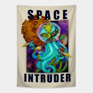 Space octopus intruder Tapestry