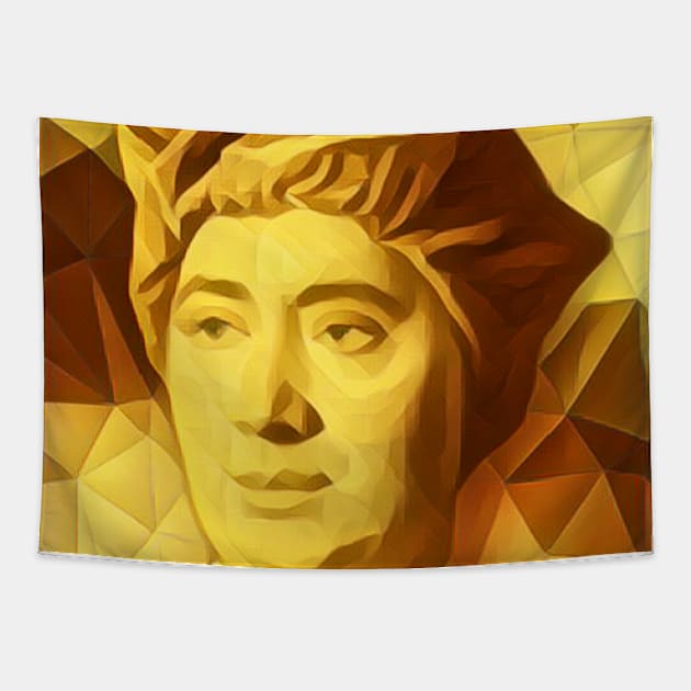 David Hume Golden Portrait | David Hume Artwork 8 Tapestry by JustLit