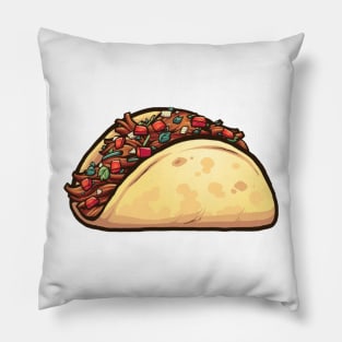 Taco mexican food Pillow