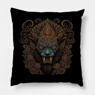 Lion decorated with Javanese ornaments Pillow