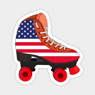 Roller Skating United States Magnet