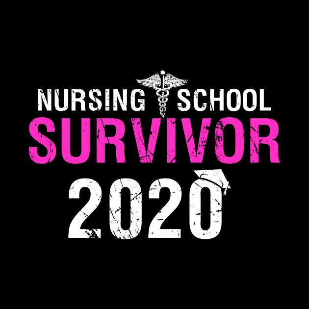 Nurse 2020 Nursing School Survivor Funny Graduation by webster