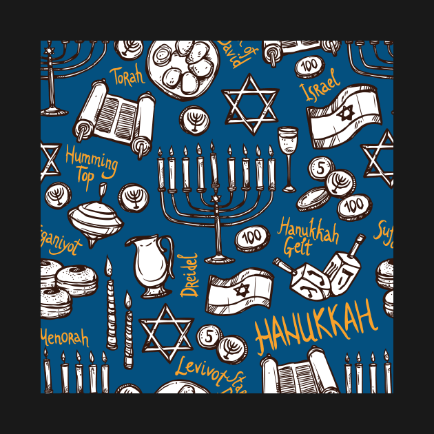 Happy Hanukkah Pattern by xcsdesign