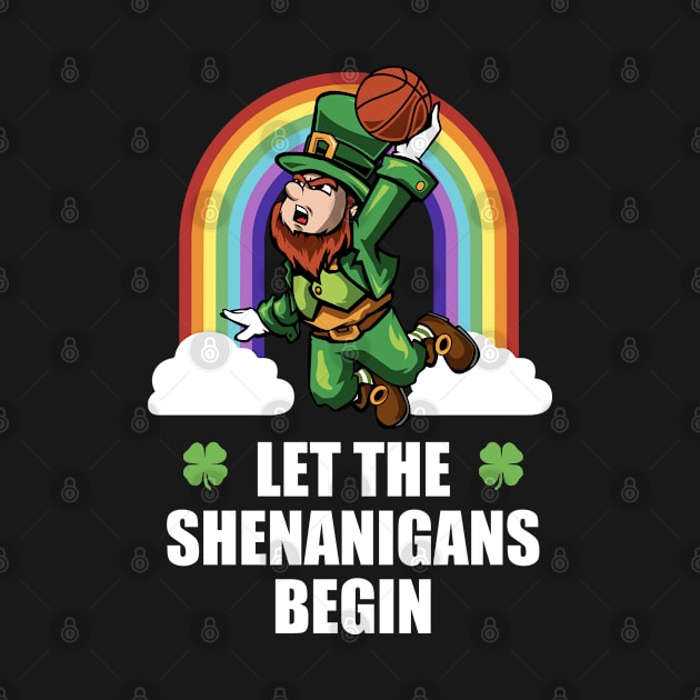 Basketball Leprechaun Shenanigans Funny St Patricks Day by TheBeardComic