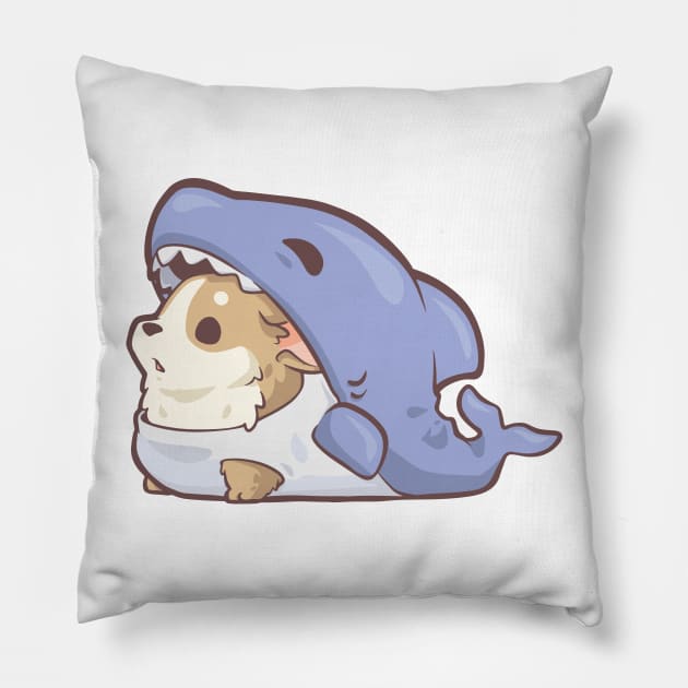 Shark Corgi Pillow by Bobblejot