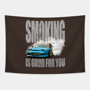 Smoking is  Good for You Drift Car Design Tapestry