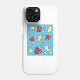 ducks and watermelon in water cute summer Phone Case