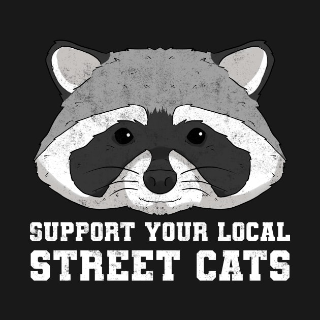 Support Your Local Street Cats Raccoon by Crazy Shirts