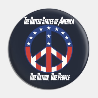 USA One Nation, One People Pin