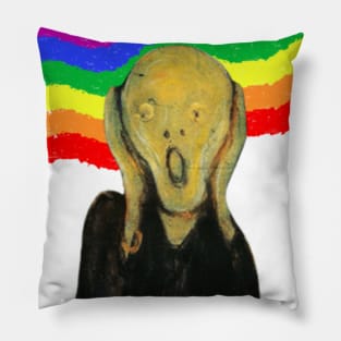 The scream - gay rainbow flag Pillow