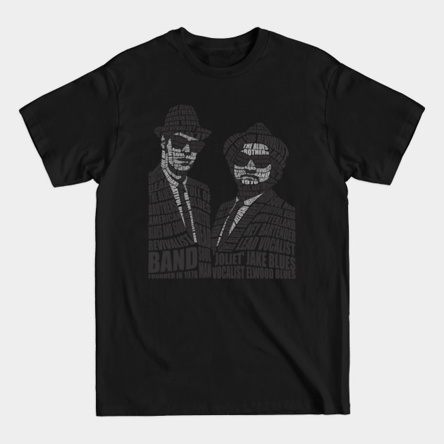 Disover Blues Brothers Calligram - Blues Brothers - T-Shirt