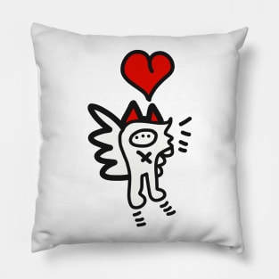 Cool Loving Monster Graffiti Art Pillow