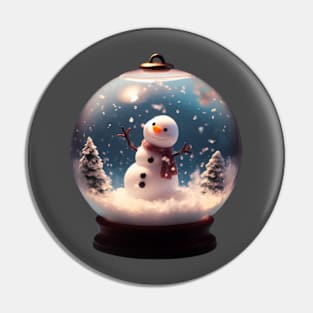 cute snowman in a sphere glass perfect for christmas Pin