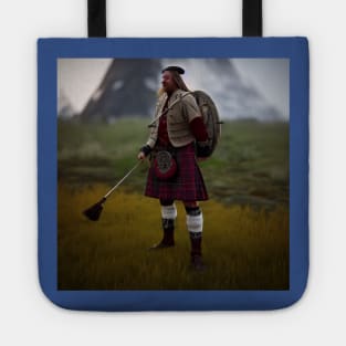 Scottish Highlander in Clan Tartan Tote